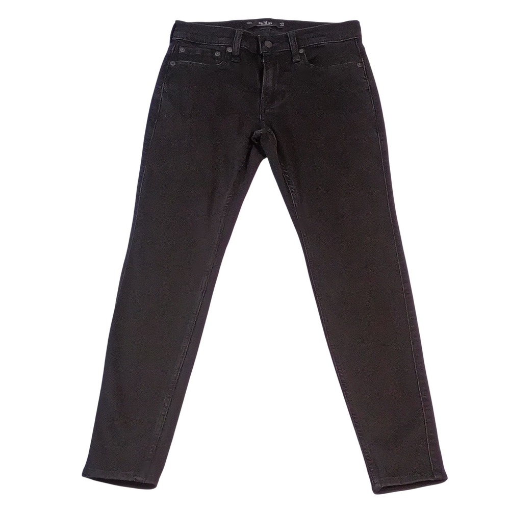 Hollister Super‎ Skinny Jeans Womens 28x30 Black Stretch Denim Pants FIts 28x28